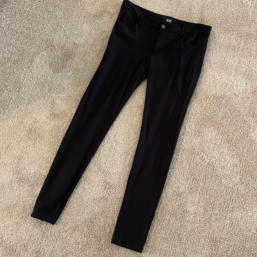 PAIGE Stretchy Black Pants